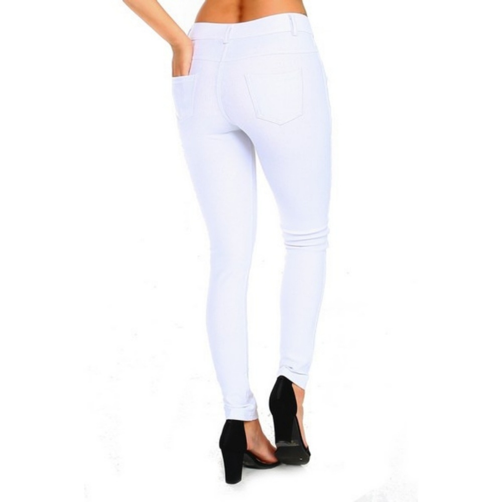 Women's 5-Pocket Skinny Jeggings Leggings Pants WH - Picture 5 of 7